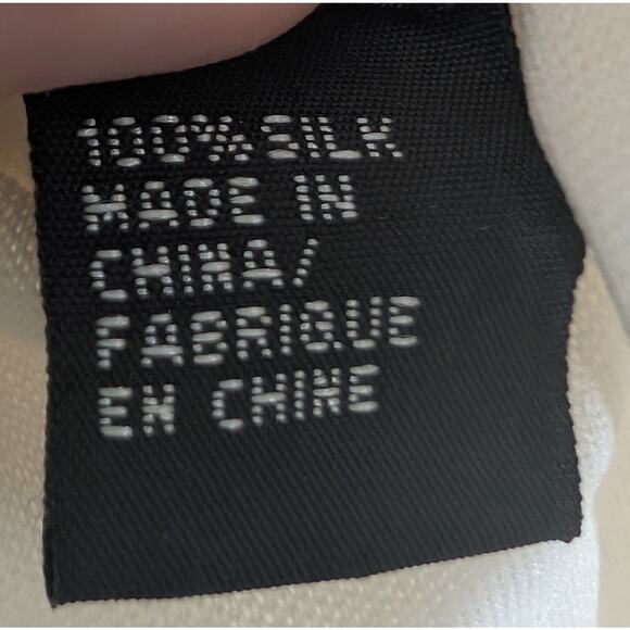 Calvin Klein 100% Silk Rosette Sheath Dress Size 6 Ivory With Pale Pink Rosettes - Picture 6 of 8